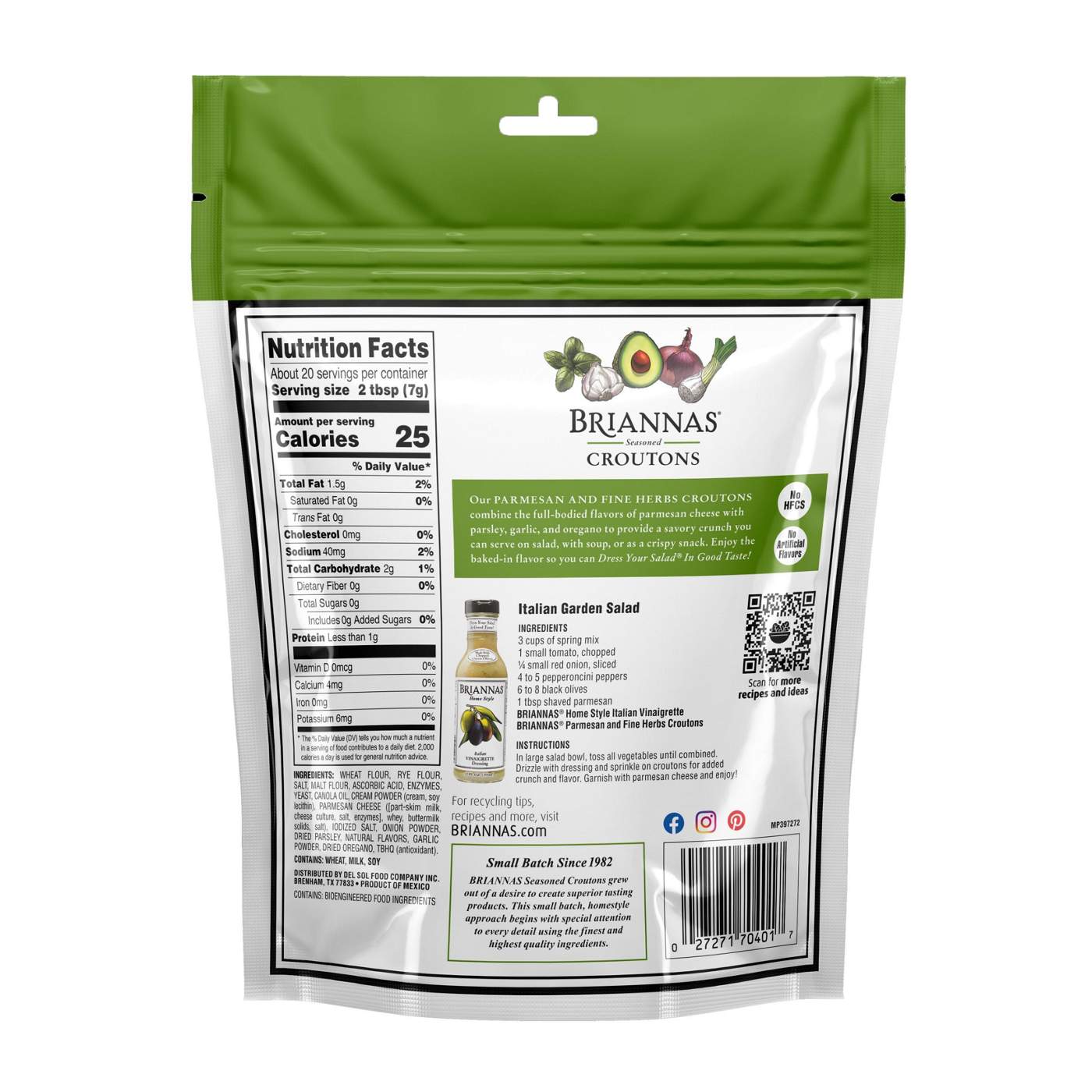 Brianna’s Parmesan & Fine Herbs Flavored Croutons (5 oz)