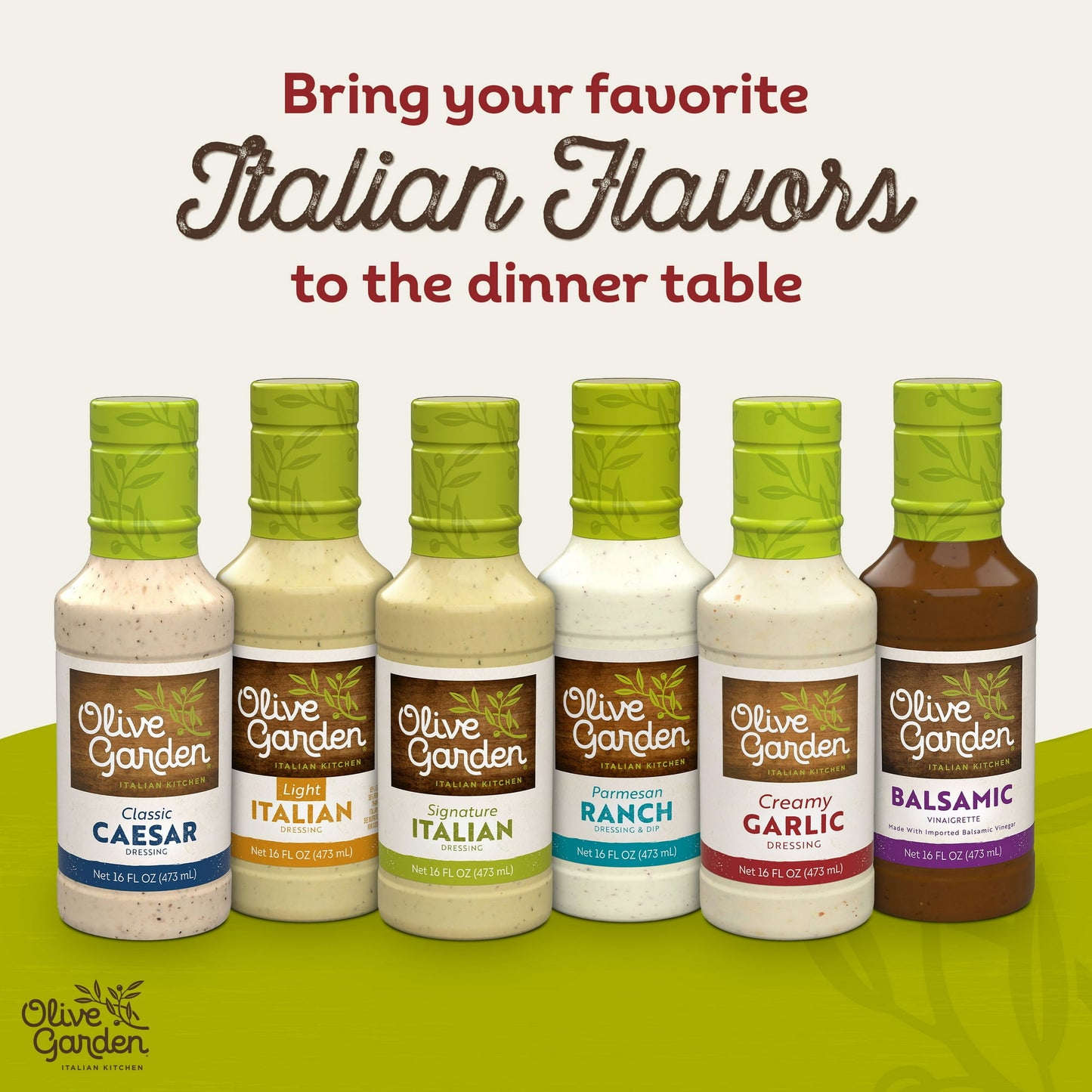 Olive Garden Creamy Garlic Dressing, 16 fl. oz., Pack of 2
