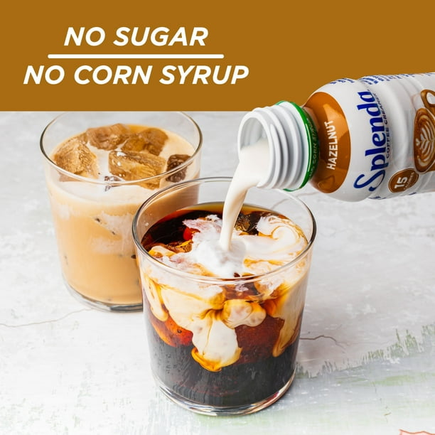 Splenda Sugar Free, Low Calorie Hazelnut Coffee Creamer, 8 fl Ounce Bottle, Pack of 2