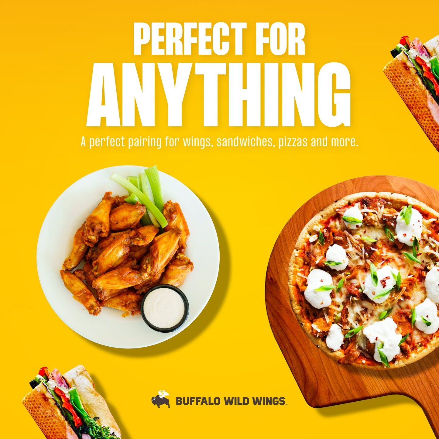 Buffalo Wild Wings Medium Buffalo Sauce and Parmesan Garlic Variety Pack, 20 fl oz each