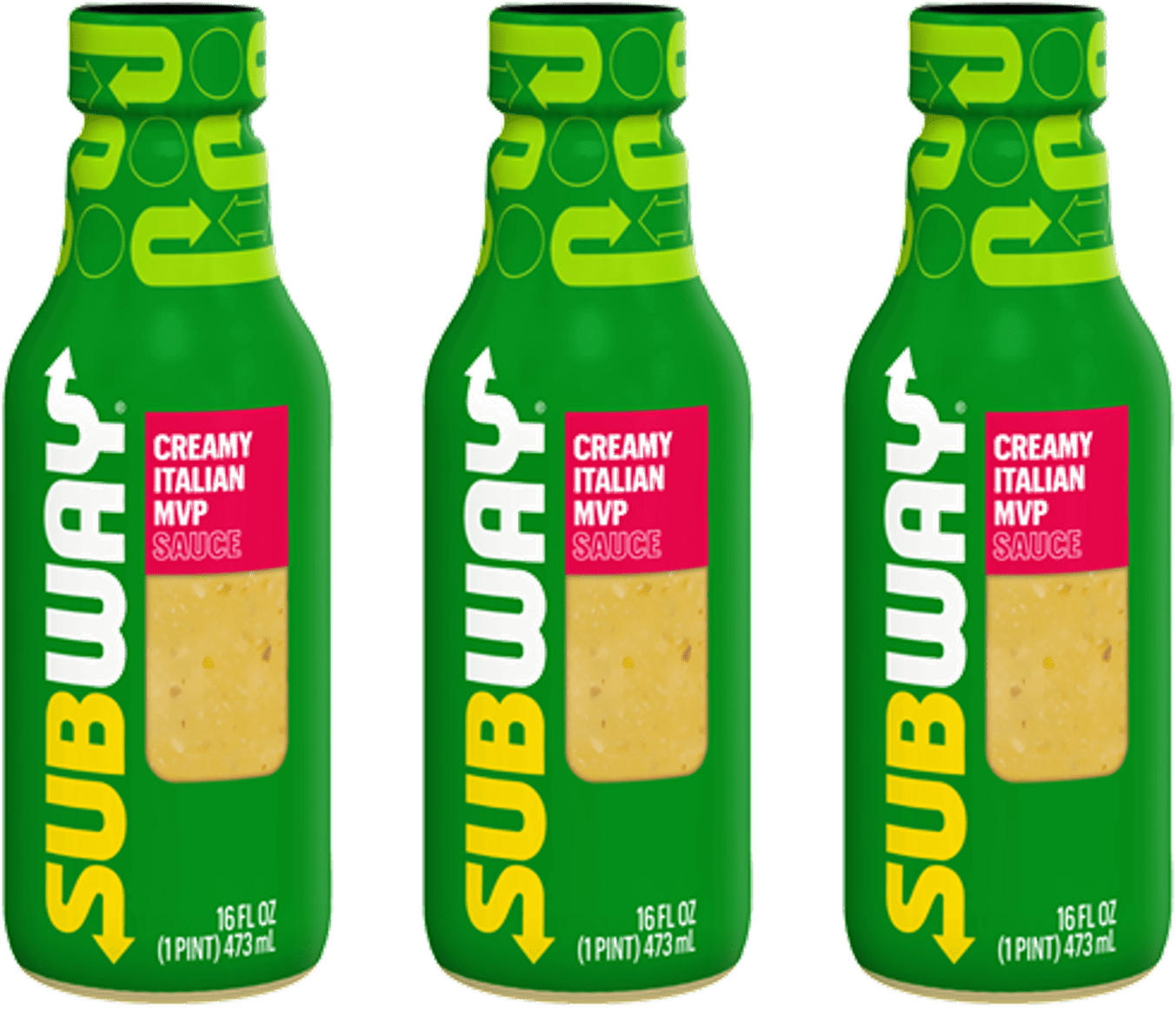 Subway Creamy Italian MVP Sauce, 3-Pack 16 fl. oz. Bottles