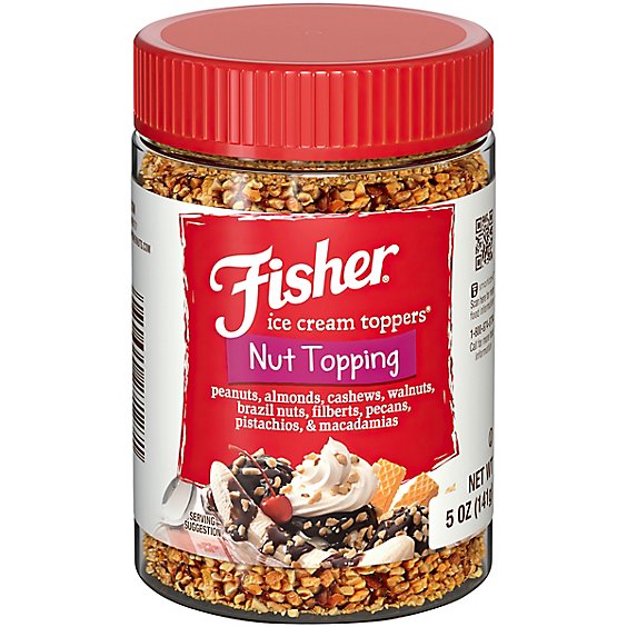 Fisher Nut Topping Ice Cream Toppers, 5 Oz. (Pack of 4)