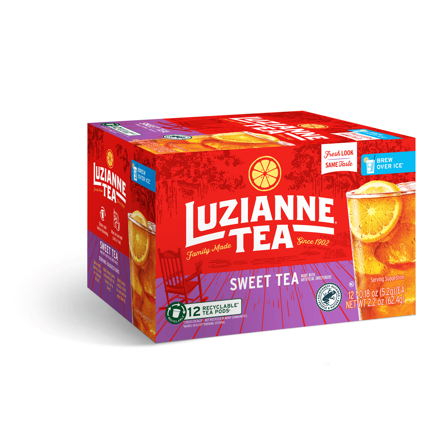 Luzianne Sweet Iced Tea Single Serve, 12 Count, 2.2 oz