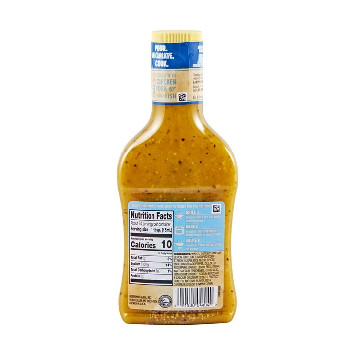 Lawry's Lemon Pepper With Lemon Marinade, 12 fl oz Bottle (Pack of 2)