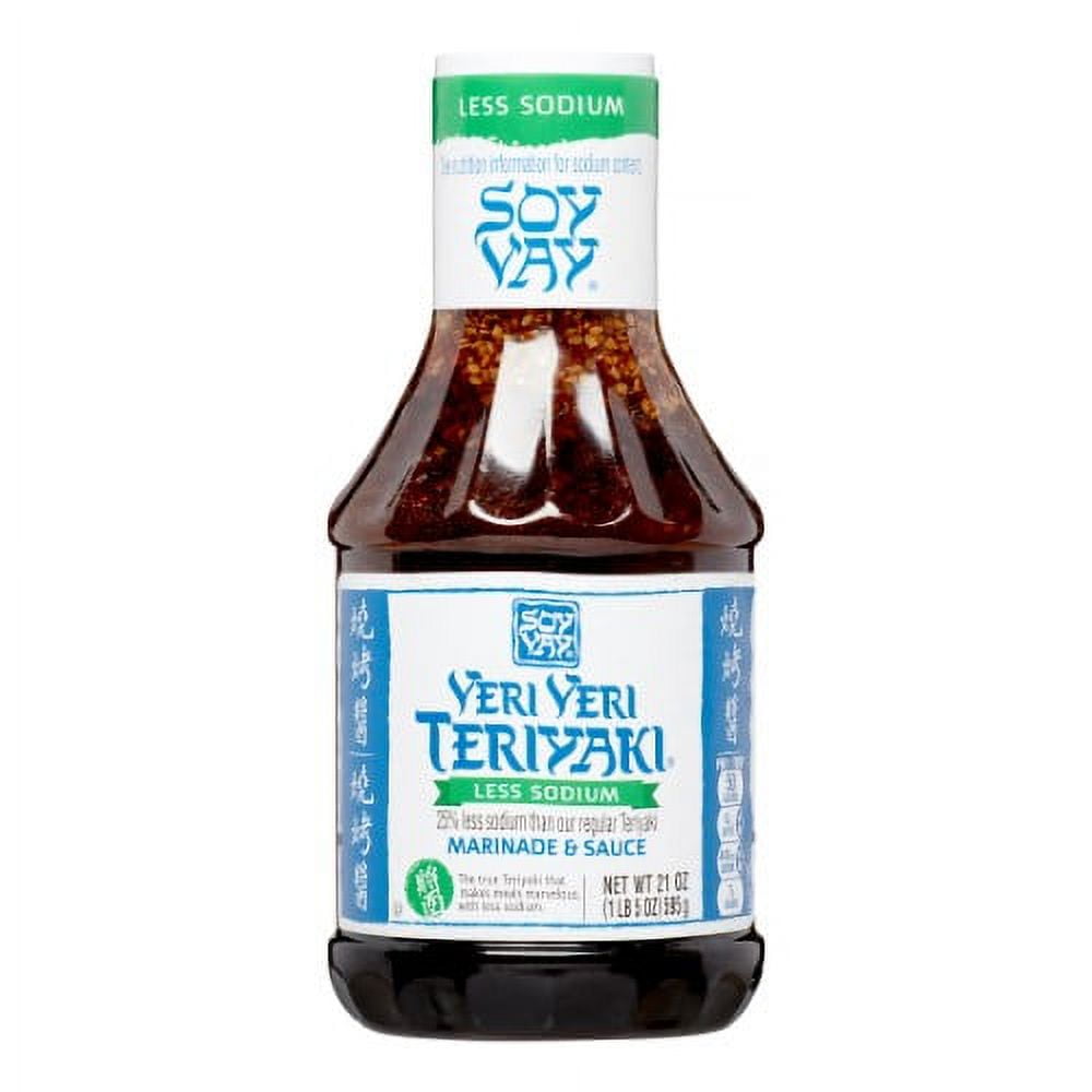 Soy Vay® Veri Veri Teriyaki® Marinade and Sauce Less Sodium, 21oz (Pack of 4)