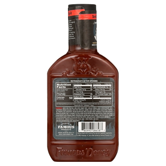 Famous Dave's BBQ Sauce Devil's Spit, 19 oz (Pack of 6)
