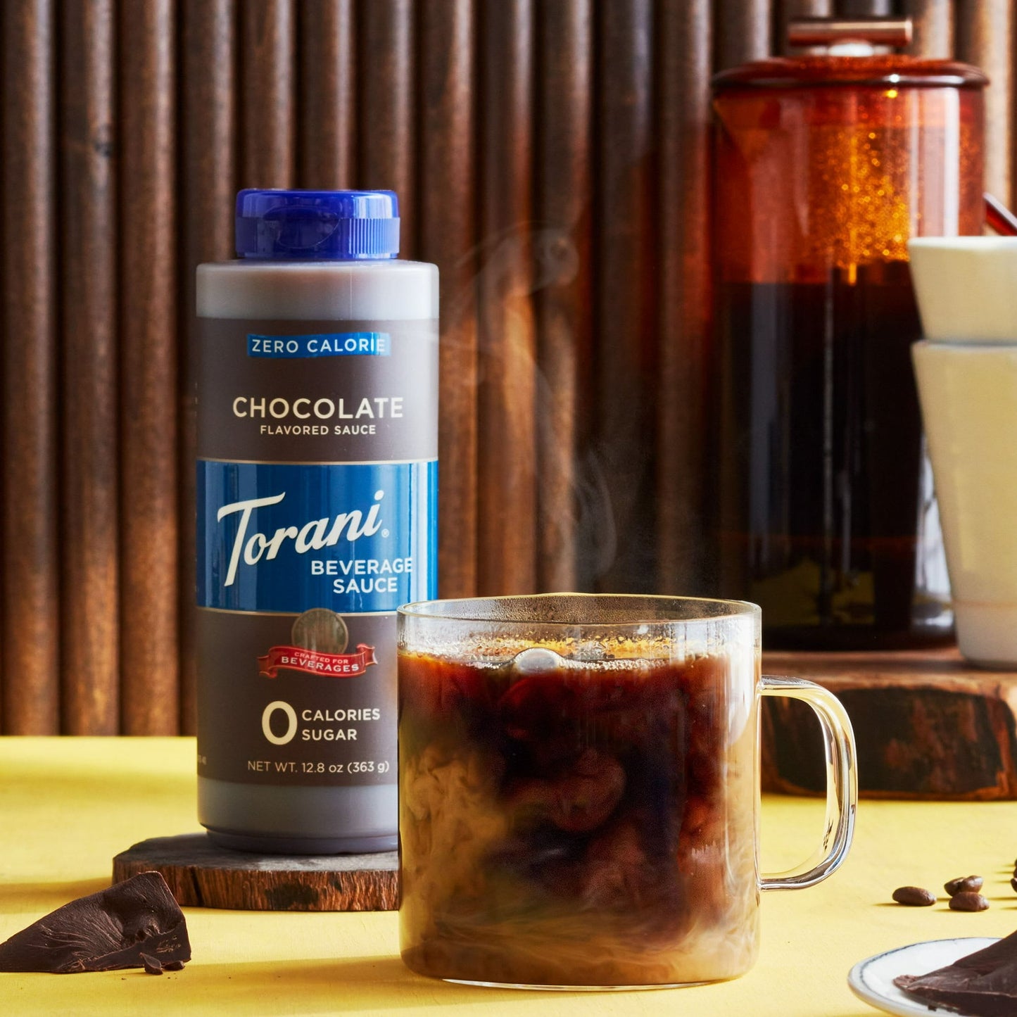 Torani Zero Calorie Beverage Sauce Bundle – French Vanilla & Chocolate (12.8 fl oz each) (Pack of 2)