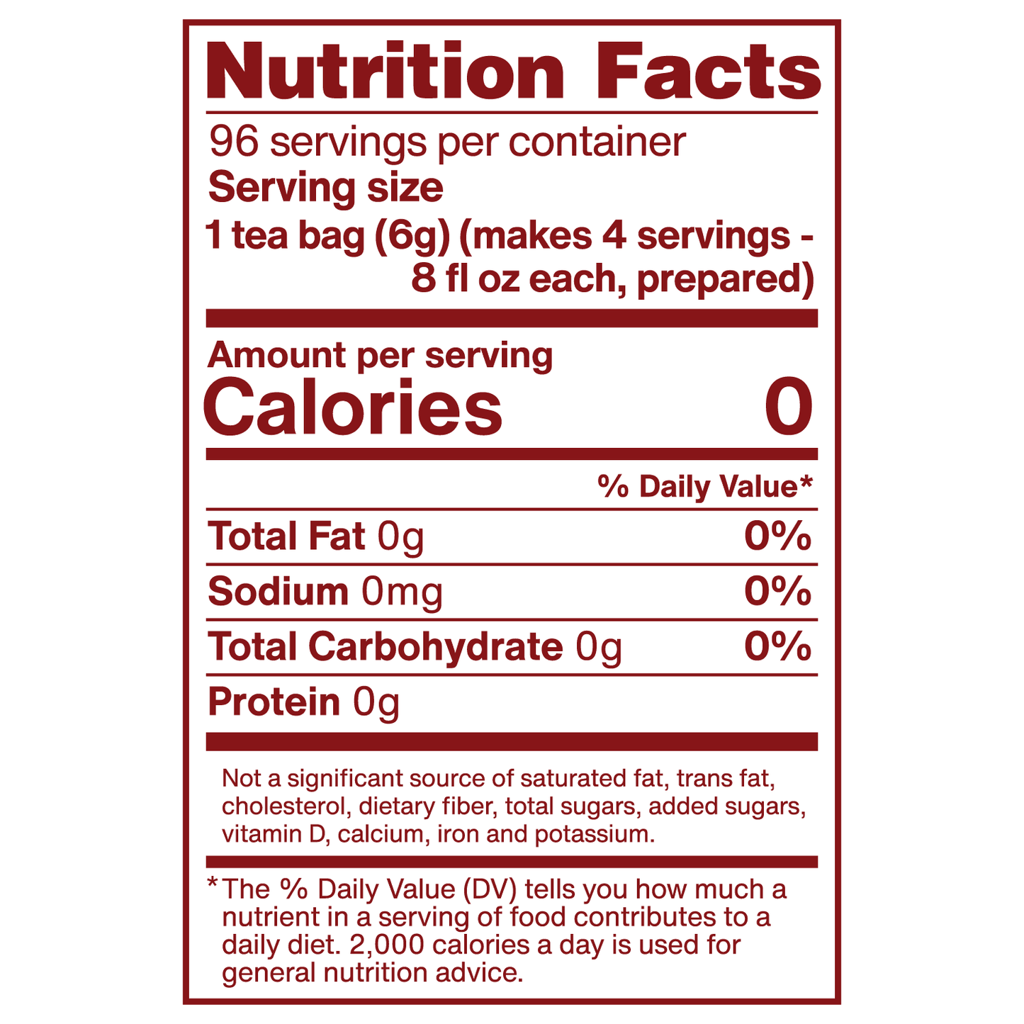 Luzianne Decaffeinated Iced Tea Bags 24 Count, 5.25 oz
