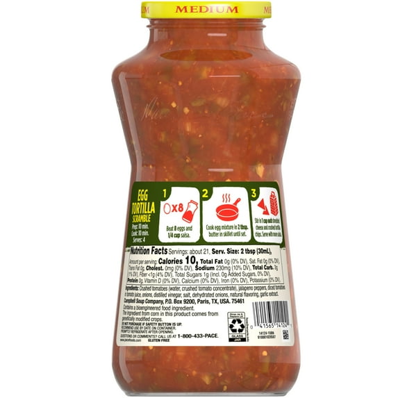 Pace Chunky Salsa Medium, 24 Oz. (Pack of 4)