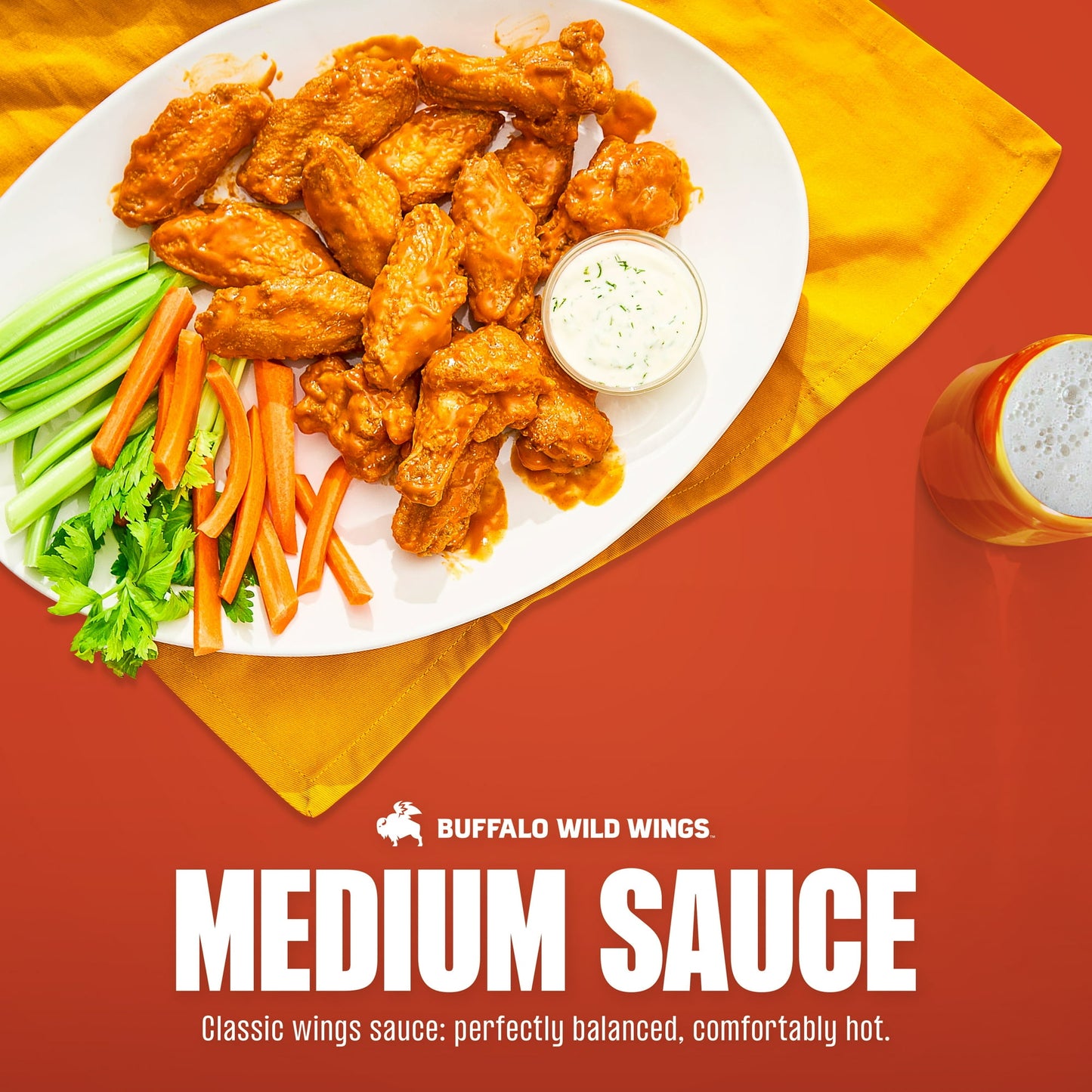 Buffalo Wild Wings Medium Buffalo Sauce and Parmesan Garlic Variety Pack, 20 fl oz each