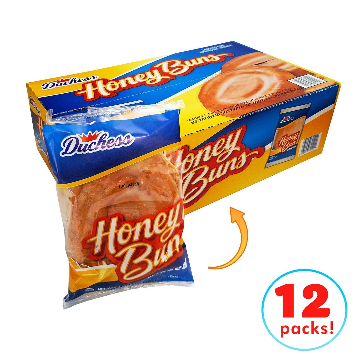 Duchess Honey Buns 3 Ounce (Box of 12)