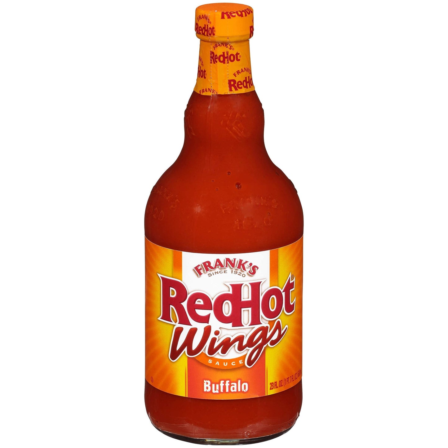 Frank's RedHot Kosher Buffalo Wings Hot Sauce, 23 fl oz Bottle (Pack of 2)