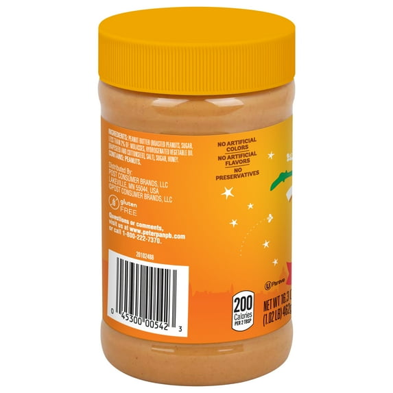 Peter Pan Honey Roast Creamy Peanut Butter, 16.3 Ounce, Pack of 3