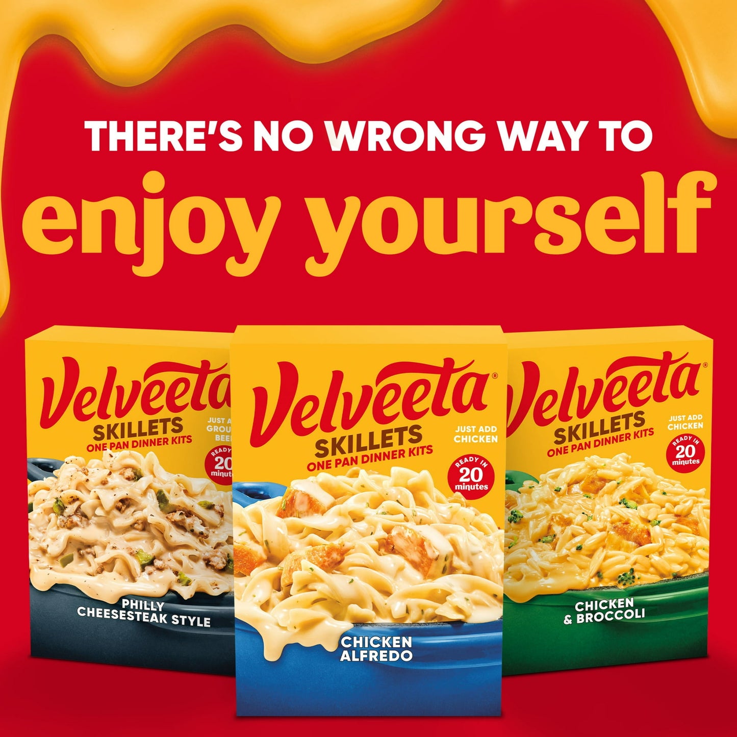 Velveeta Skillets Chicken Alfredo Dinner Kit, 12.5 oz Box, Pack of 4