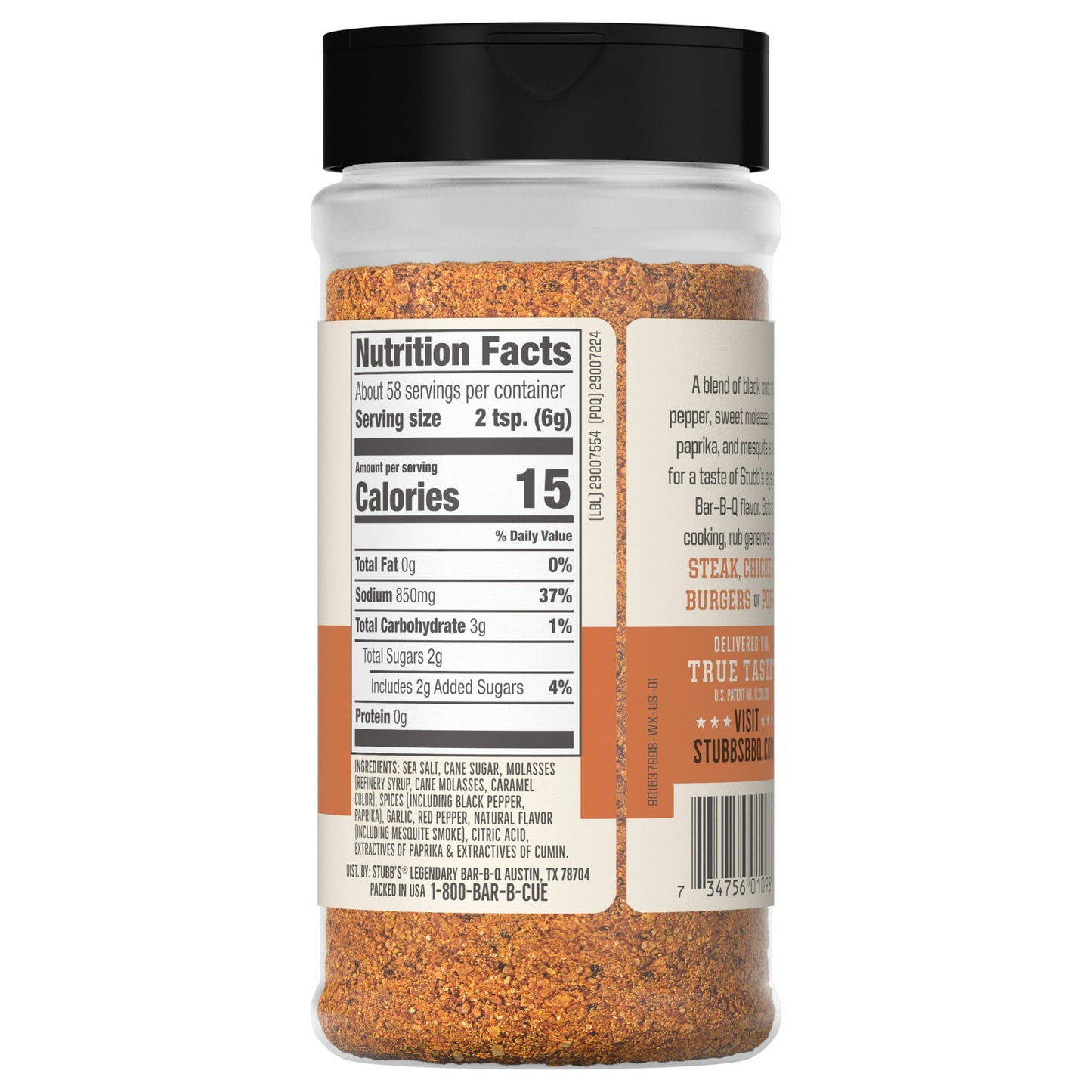 Stubb's Texas All Purpose Rub, 12.2 oz Bottle (Pack of 4)