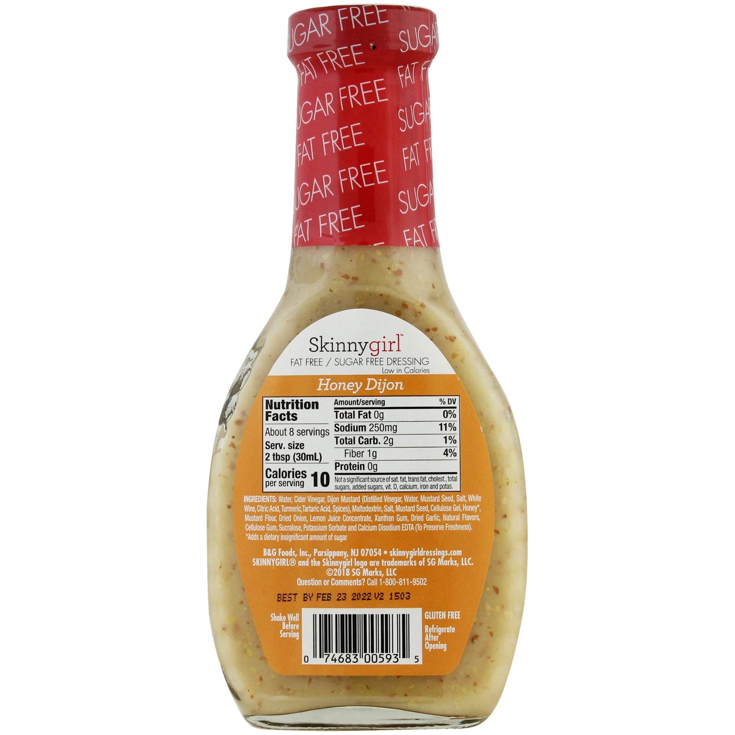 Skinnygirl, Fat-Free, Sugar-Free Honey Dijon Salad Dressing, 8 fl oz ( Pack of 4)