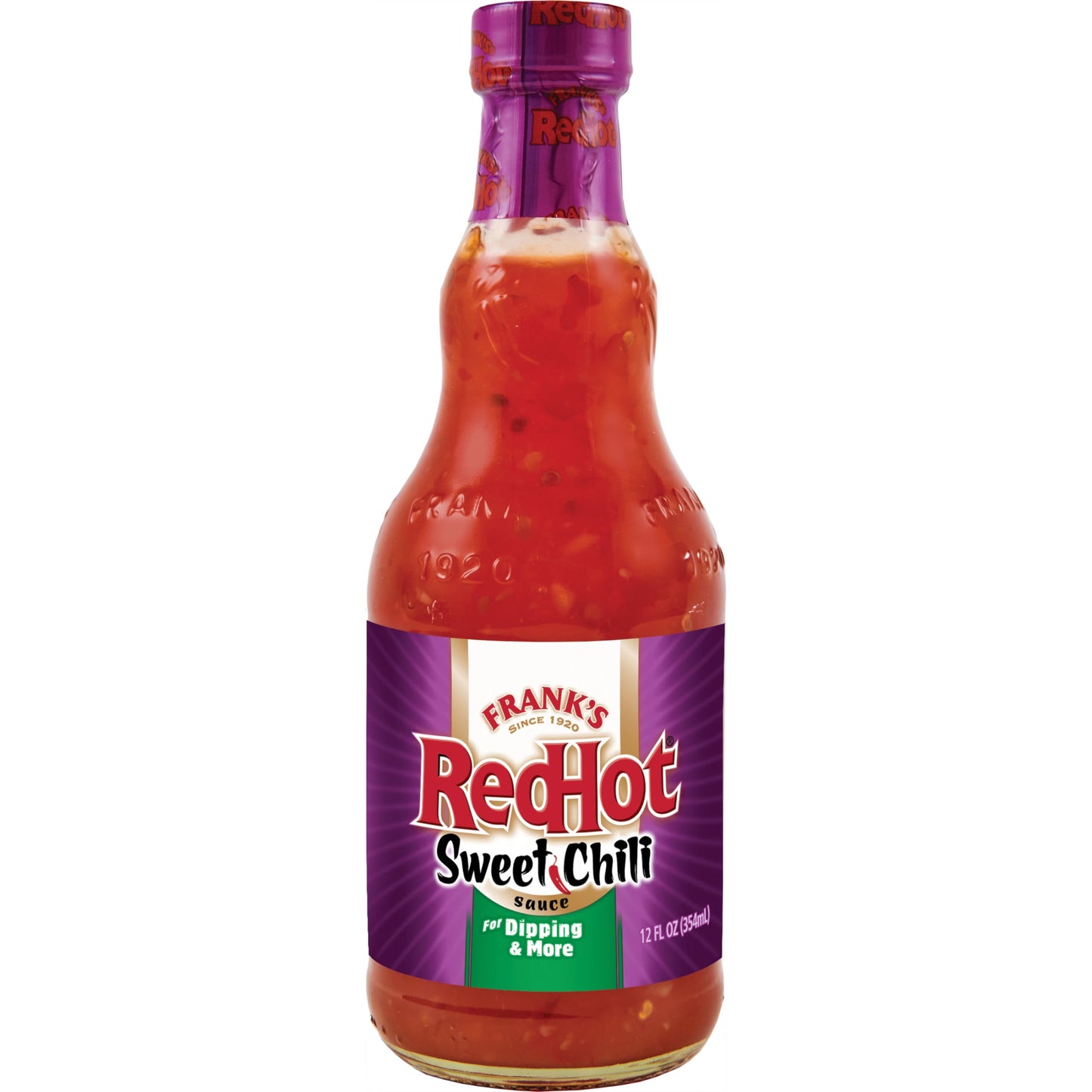 Frank's RedHot Sweet Chili Hot Sauce, 12 fl oz Bottle (Pack of 4)
