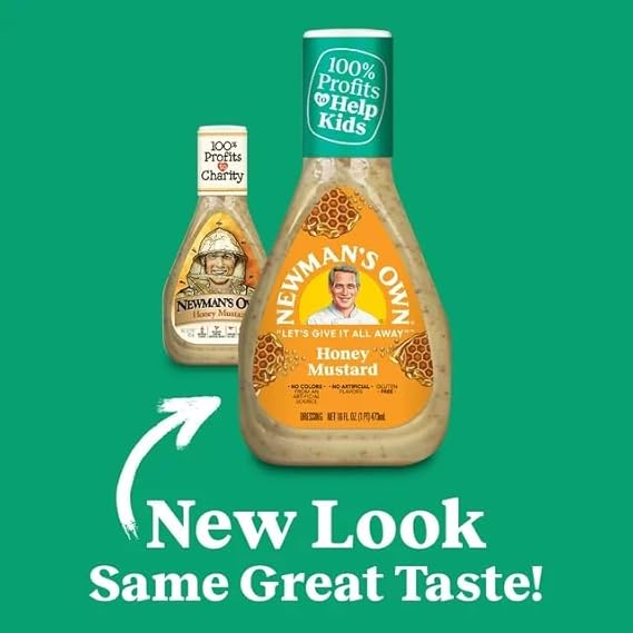 Newman's Own Honey Mustard Dressing, 16 oz Bottle (Pack of 2)