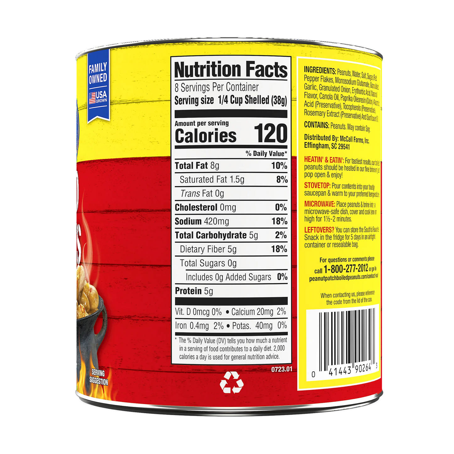 Peanut Patch Boiled Peanuts Duo – Hot & Spicy (25 oz) + Original (25 oz) Can