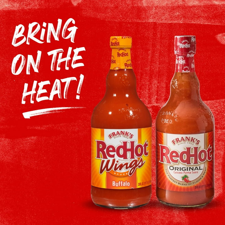 Frank's RedHot Kosher Buffalo Wings Hot Sauce, 23 fl oz Bottle (Pack of 2)