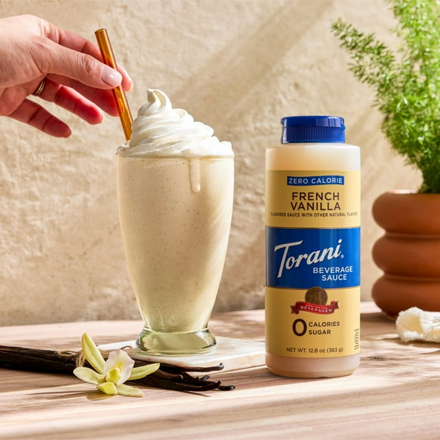 Torani Zero Calorie Beverage Sauce French Vanilla 12.8 oz (Pack of 4)