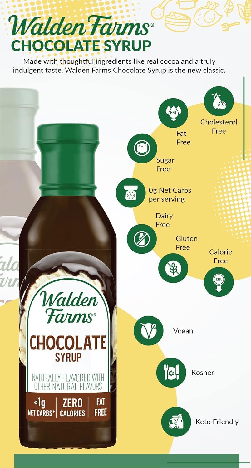 Walden Farms Chocolate Syrup, 12 fl oz (Pack of 2)