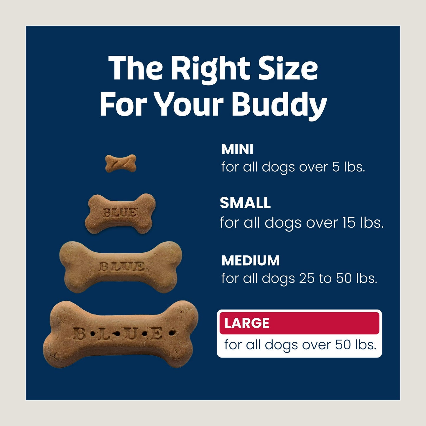 Blue Buffalo Bones Natural Crunchy Dog Treats, Large Dog Biscuits, Beef 16-oz, Pack of 4