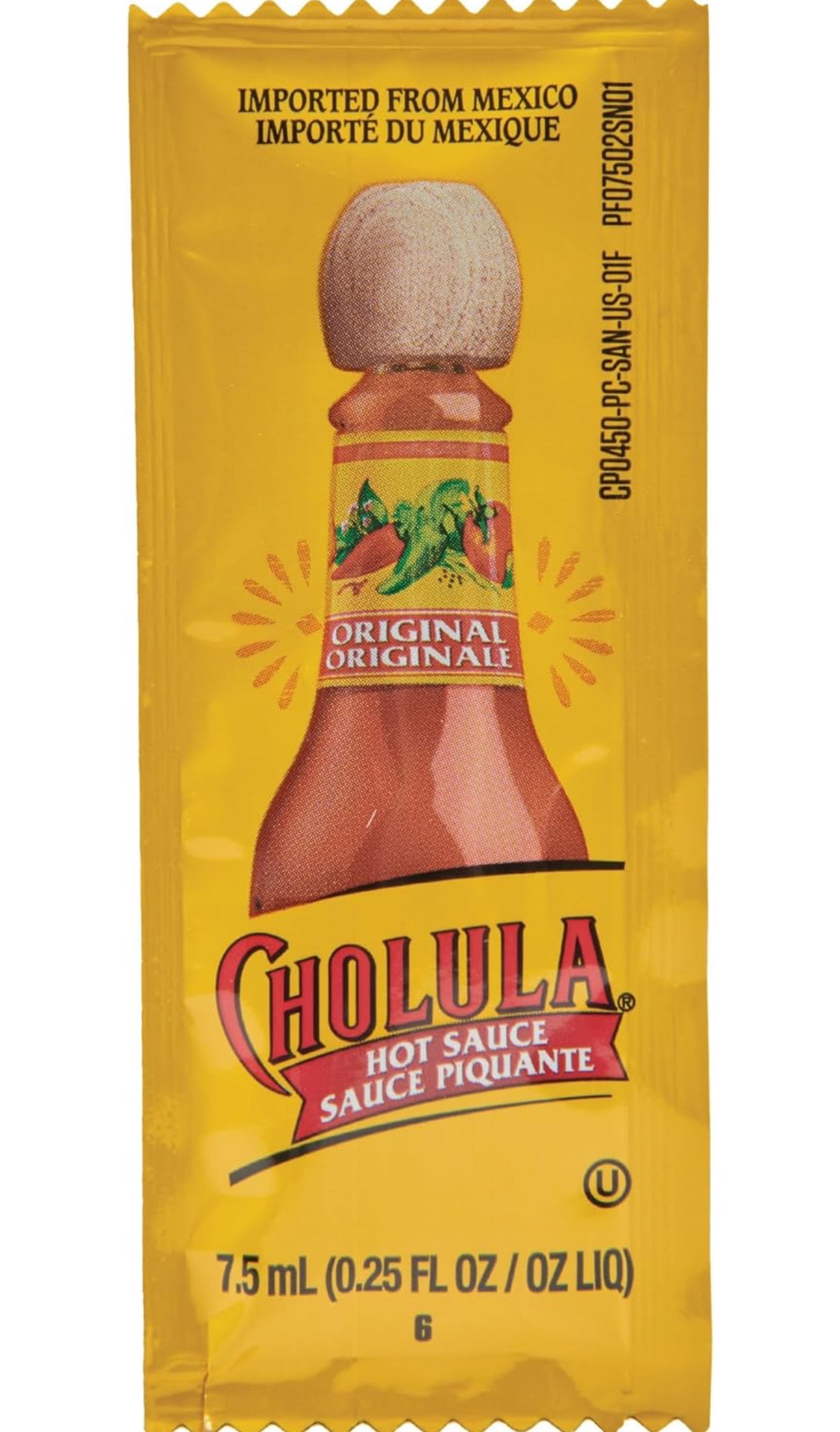 Cholula Original Hot Sauce Packets, 200 count
