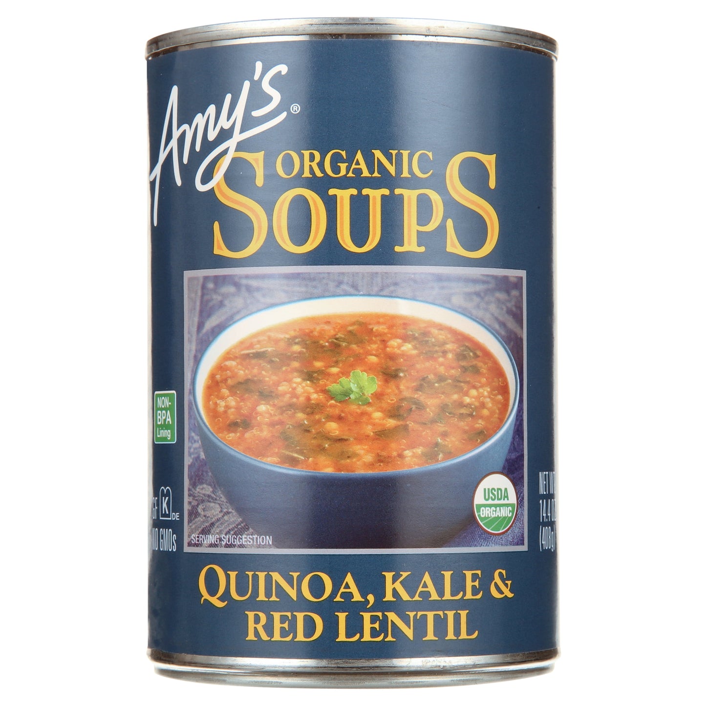 Amy's Organic Quinoa, Kale & Red Lentil Soup 14.4 oz, Pack of 4
