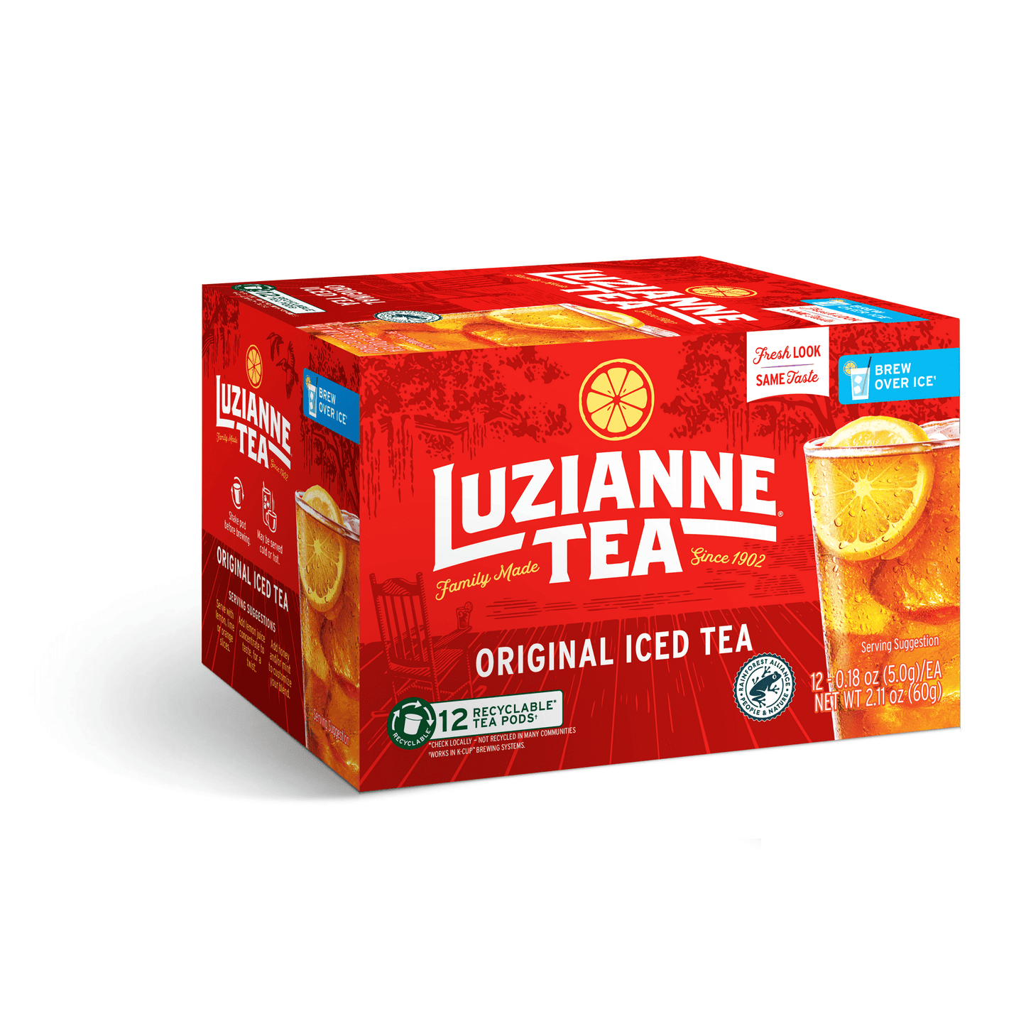 Luzianne Unsweet Tea Single Serve Cups, 12 Count, 2.11 oz