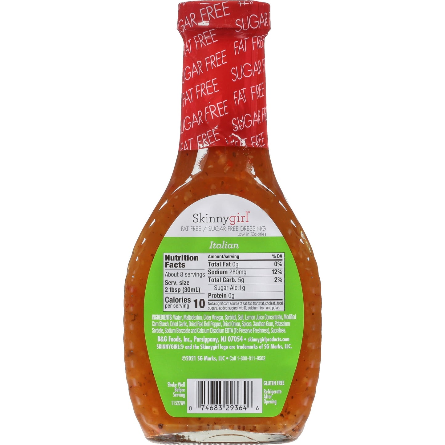 Skinnygirl, Fat-Free, Sugar-Free Italian Salad Dressing, 8 fl oz (Pack of 2)