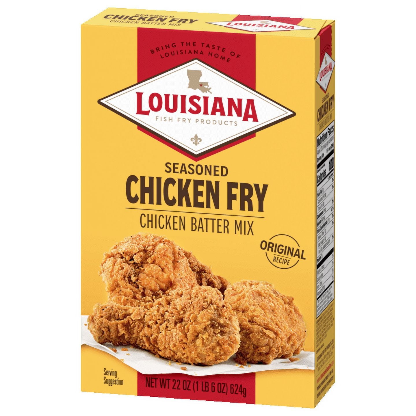 Louisiana Fish Fry Products Crispy Seasoned Chicken Fry Coating Powder Mix, 22 oz Box (Pack of 4)