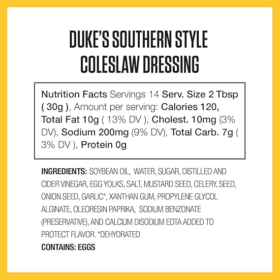 Duke's Bold & Tangy Southern Style Coleslaw Dressing, 14 oz, Pack of 4