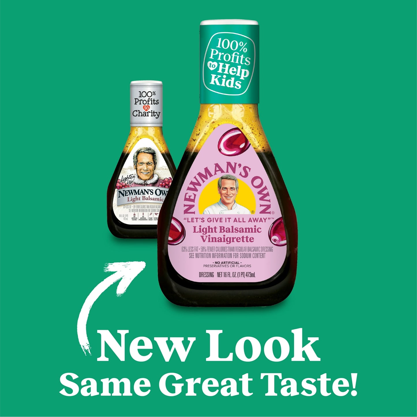 Newman's Own Salad Dressing, Light Balsamic Vinaigrette, 16oz bottle, Pack of 2