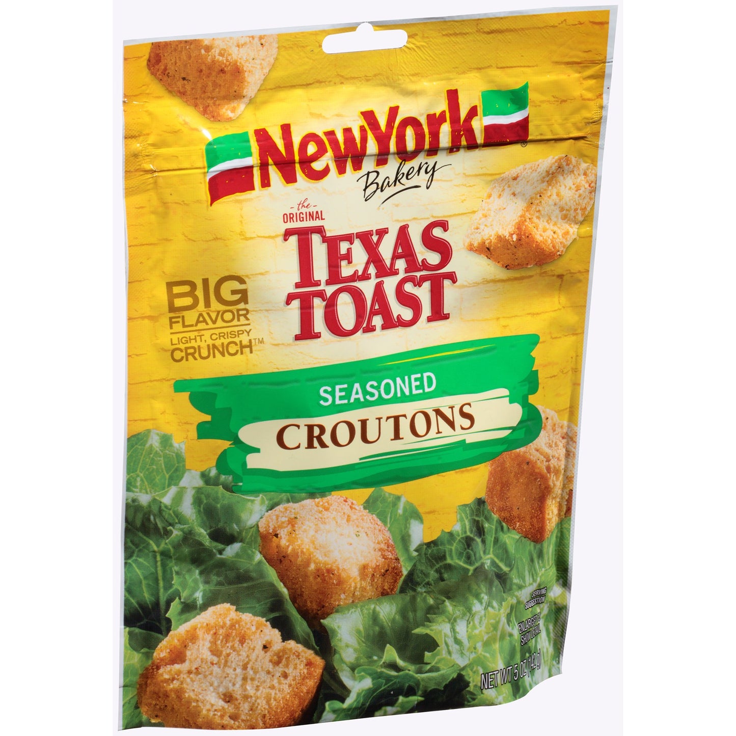New York Bakery Texas Toast Seasoned Croutons, 5 oz Bag, (Pack of 4)