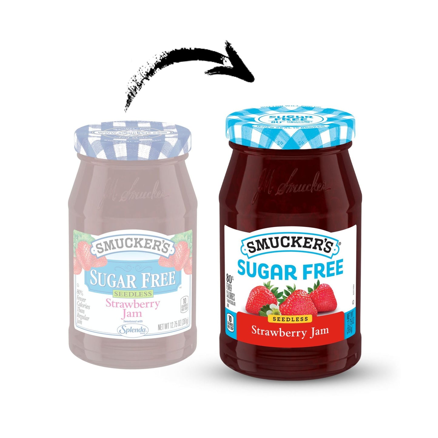 Smucker's Sugar Free Seedless Strawberry Jam with Splenda Brand Sweetener, 12.75 Ounces (Pack of 2)