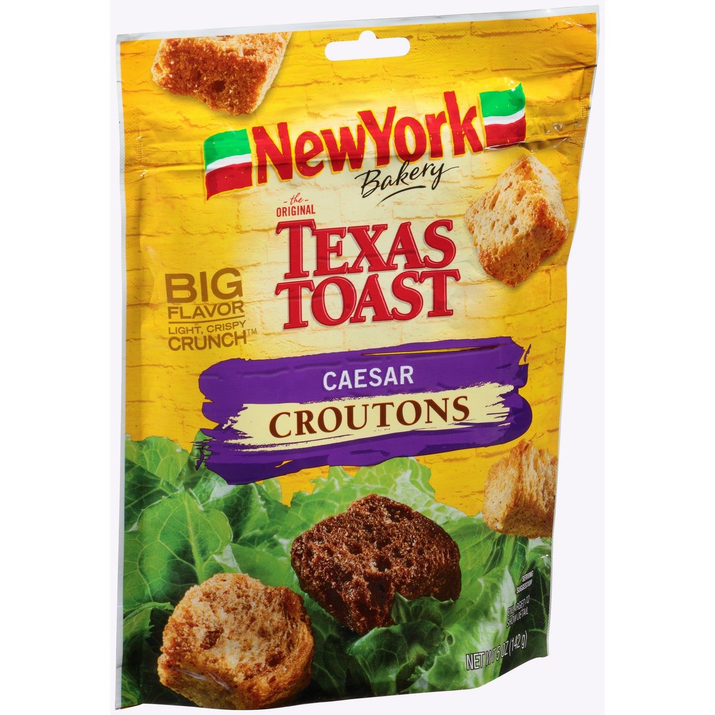 New York Bakery Texas Toast Caesar Croutons, 5 oz Bag (Pack of 4)