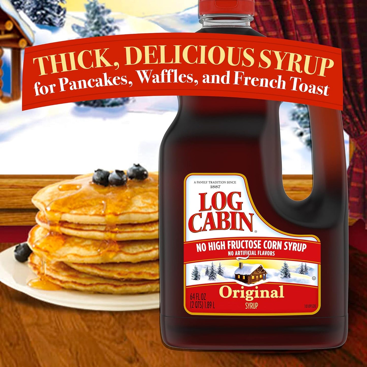 Log Cabin Original Syrup, 64 Fl Oz (Pack of 2)