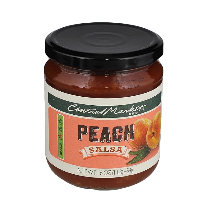 Central Market Mild Peach Salsa, 16 oz (Pack of 2)