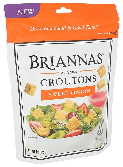 Brianna’s Sweet Onion Flavored Croutons (5 oz) Pack of 4