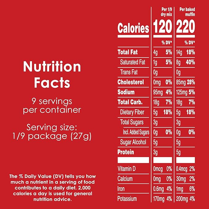 Duncan Hines Keto Friendly Blueberry Muffin Mix, 8.5 oz, Pack of 2
