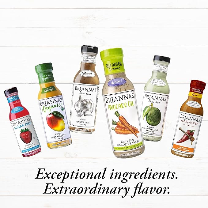 BRIANNAS Organic Real French Vinaigrette, 10 Fl Oz (Pack of 2)