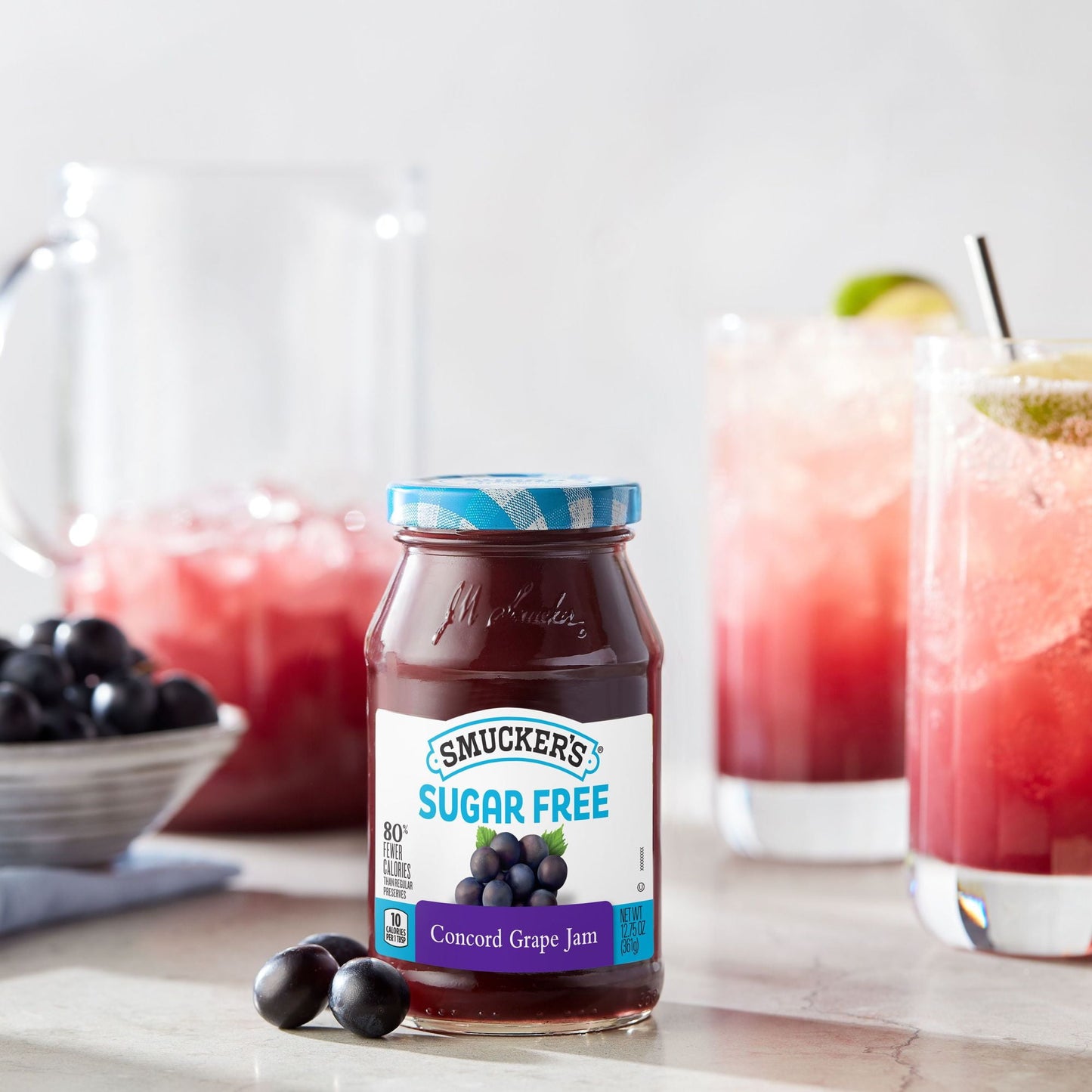 Smucker's Sugar Free Concord Grape Jam with Splenda Brand Sweetener, 12.75 Ounces (Pack of 2)