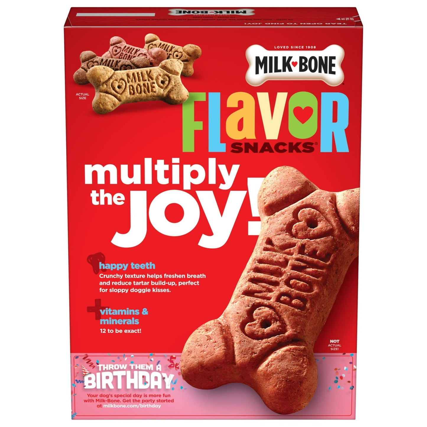 Milk Bone Flavor Snacks Small Dog Biscuits, Flavored Crunchy Dog Treats, 24 oz, Pack of 2