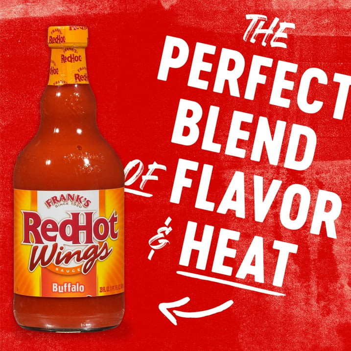 Frank's RedHot Kosher Buffalo Wings Hot Sauce, 23 fl oz Bottle (Pack of 2)