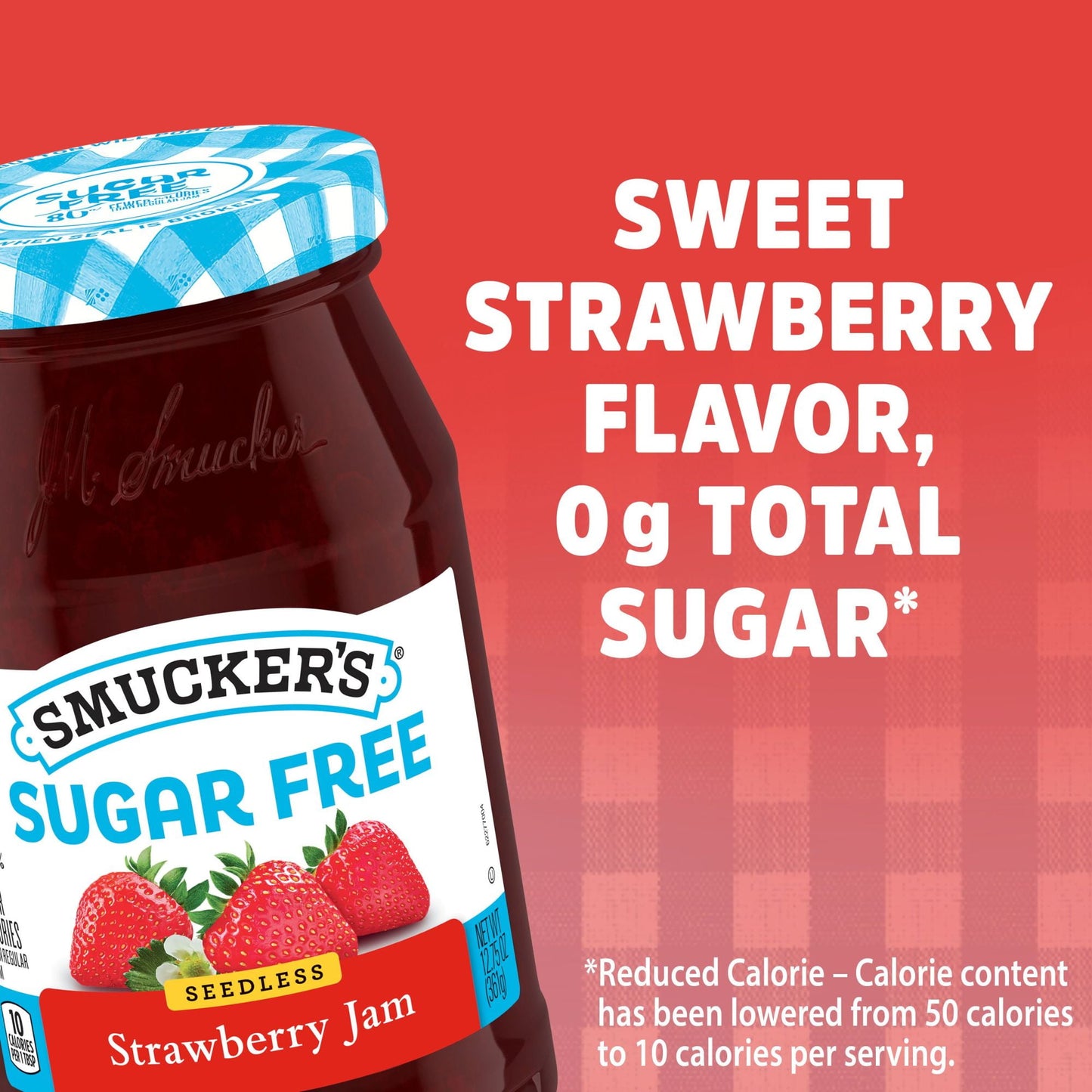 Smucker's Sugar Free Seedless Strawberry Jam with Splenda Brand Sweetener, 12.75 Ounces (Pack of 2)