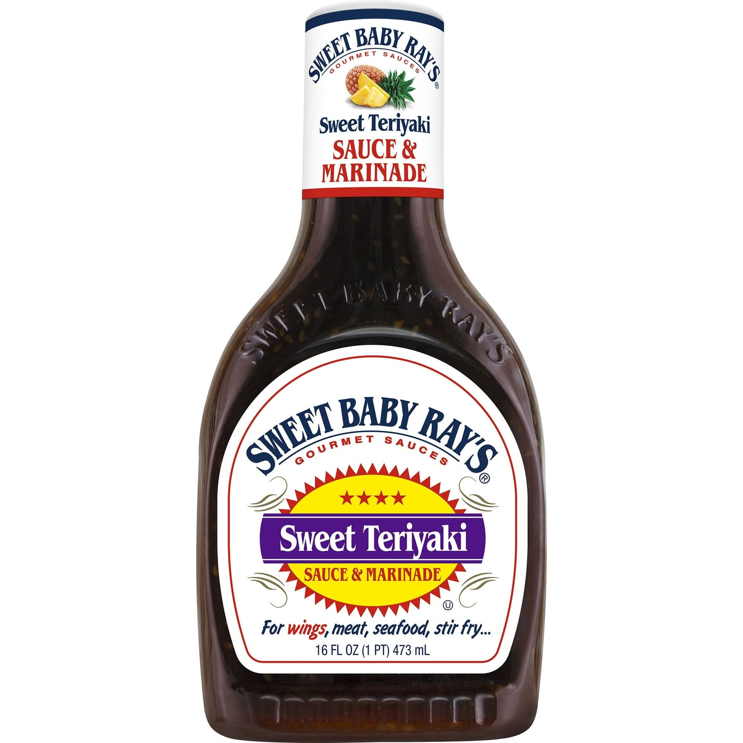 Sweet Baby Ray's Sweet Teriyaki Sauce & Marinade 16 fl oz (Pack of 4)