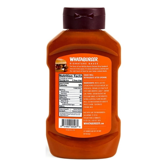 Whataburger Buffalo Sauce - 16.5 OZ pack of 2