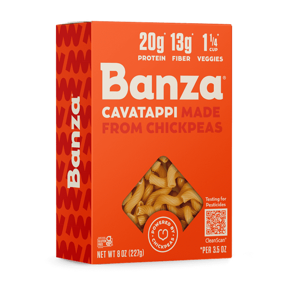 Banza Cavatappi Pasta from Chickpeas Noodles, 8oz (Pack of 2)