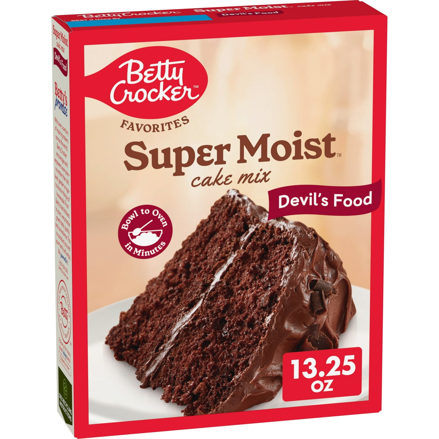Betty Crocker Favorites Super Moist Devil's Food Cake Mix, 13.25 oz, Pack of 2